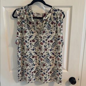 Loft Floral Sleeveless Top - Multicolor